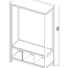Вешалка напольная 120 «Кантри»